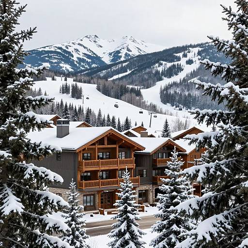 Snowy Alpine Lodge with Mountain Views