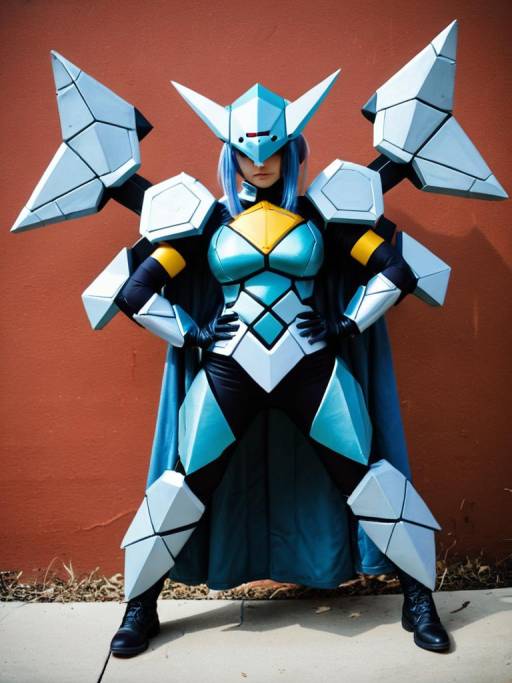 Realistic Woman in Metagross Cosplay