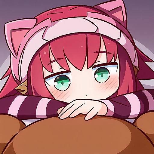 Illustration of Annie (league of legends), league of legends in the style of Hana kazari