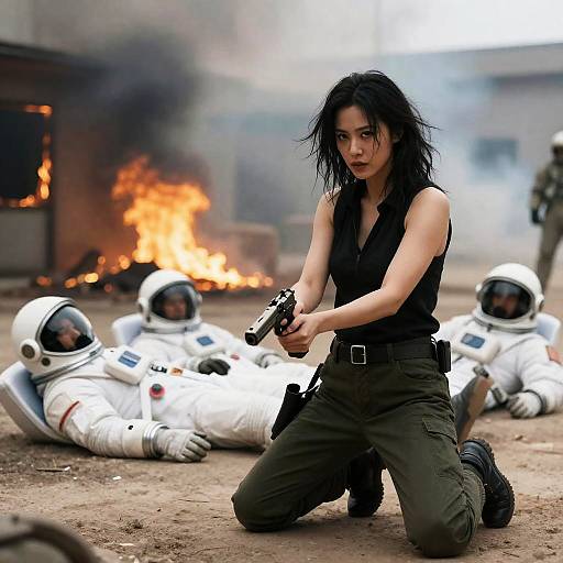 Intense Action Scene with Chaotic Elements