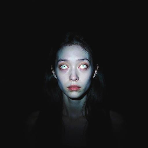 Petite Woman with Glowing Eyes