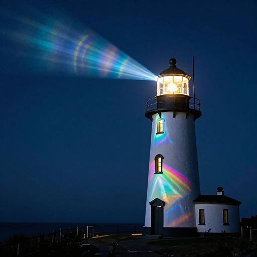 Holographic Lighthouse Illuminating Maritime Myths