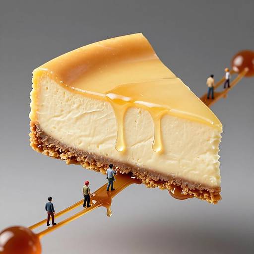 Floating Cheesecake with Sugar Bridges