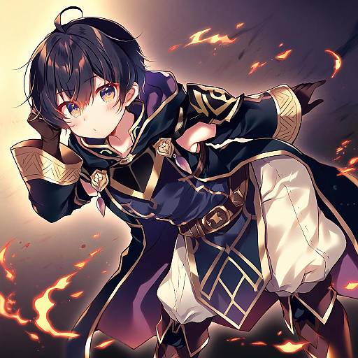Illustration of Morgan (male) (fire emblem), fire emblem in the style of Suzunone rena