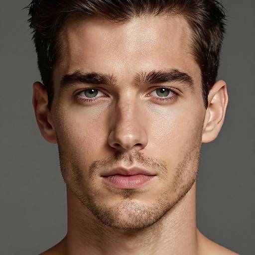 Detailed Male Portrait Hair Removal