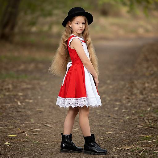 Graceful Young Woman in Elegant Outfit
