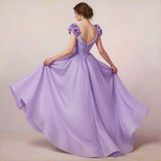 Elegant Lavender Gown Figurative Painting