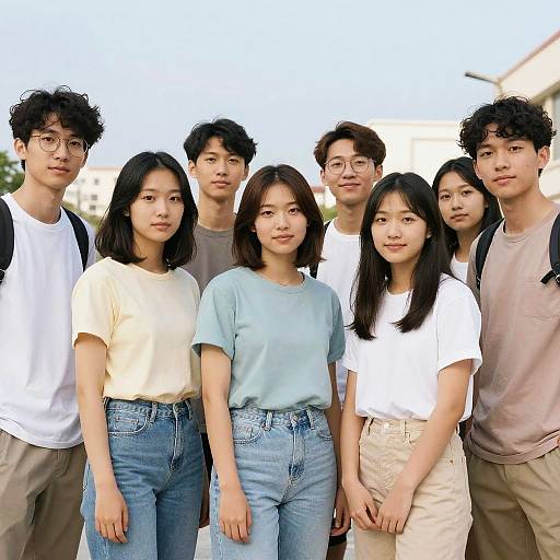 Diverse Young Adults Candid Urban Portrait