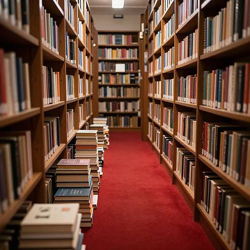 Sunlit Cozy Library Corridor