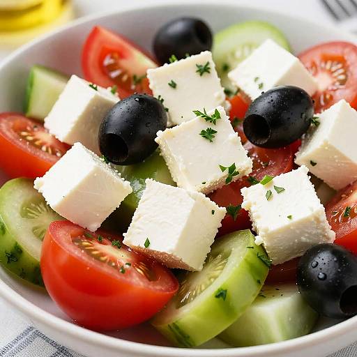 Vibrant Close-Up Greek Salad