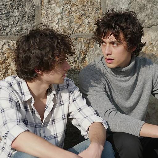 Intense Moments Between Two Men