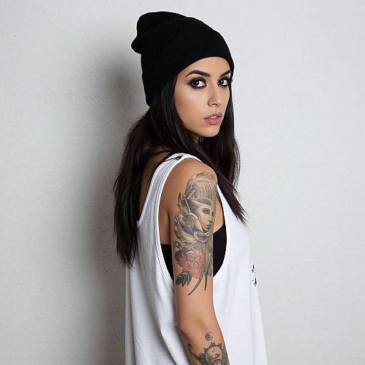 Urban Portrait of Tattooed Woman