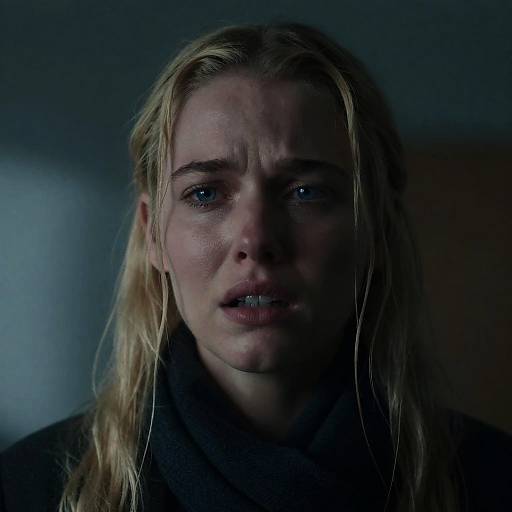 Close-Up of a Distressed Blonde Woman