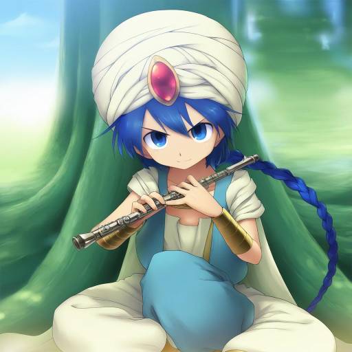 Illustration of Aladdin (magi), magi the labyrinth of magic in the style of Ebizome