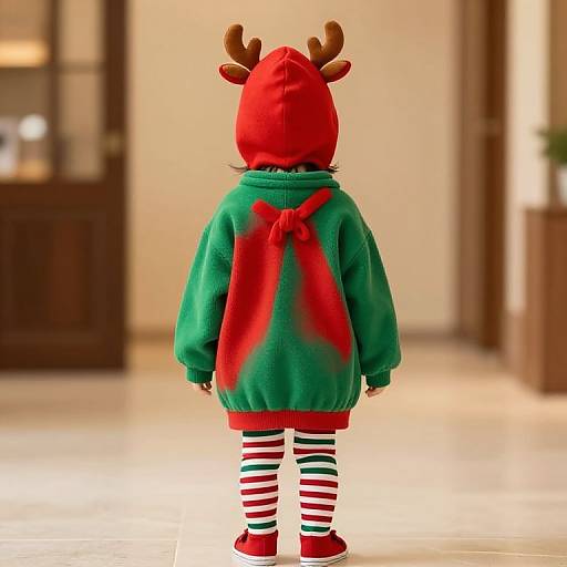 Festive Elf with Reindeer Hat