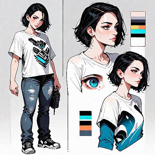 Emily DiDonato Cartoon Character Sheet