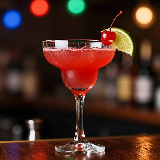 Vibrant Red Margarita Cocktail