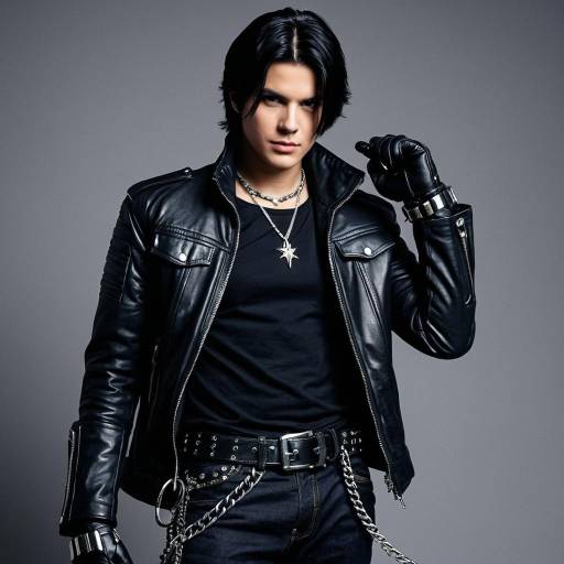 Male Jett Cosplay in Black Leather Jacket