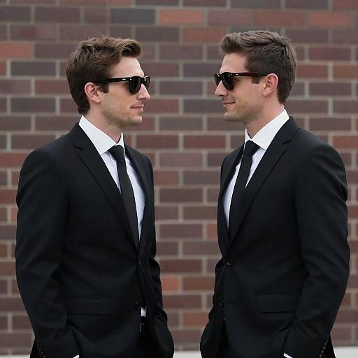 Two Suited Men in Serious Standoff