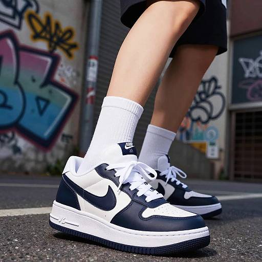 Dynamic Anime Boy in Sneakers