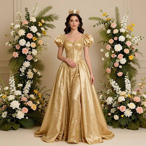 Space Queen in Golden Gown