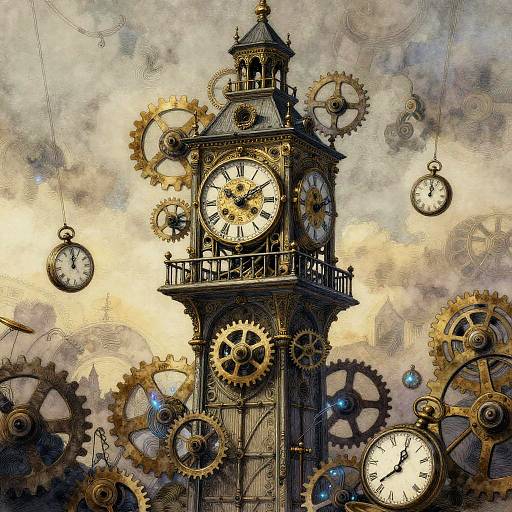 Steampunk Automaton in Victorian Clocktower
