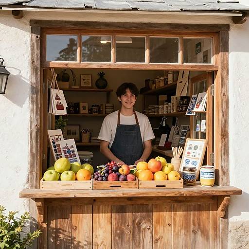 Rustic Village Shopkeep Scene