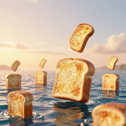 Surreal Floating Toaster Archipelago Dawn