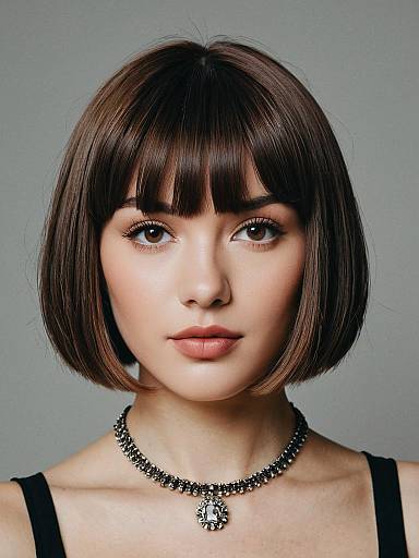 Realistic Blunt Cut Bob Portrait
