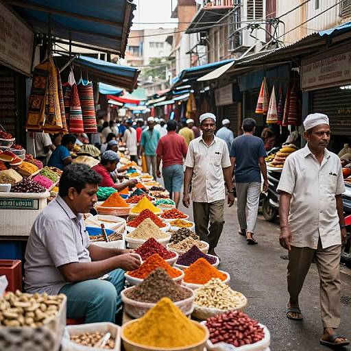 Vibrant Tamil Market Street Scene
