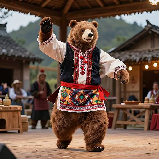 Folk Dance by Anthropomorphic Bear