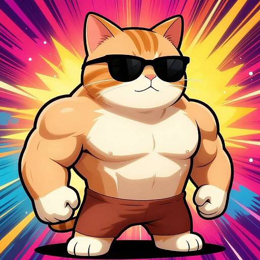 Gigachad Muscular Cat Meme