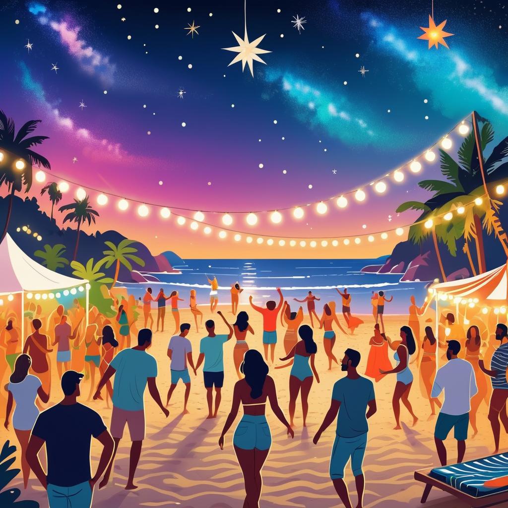 Vibrant Summer Beach Festival Celebration