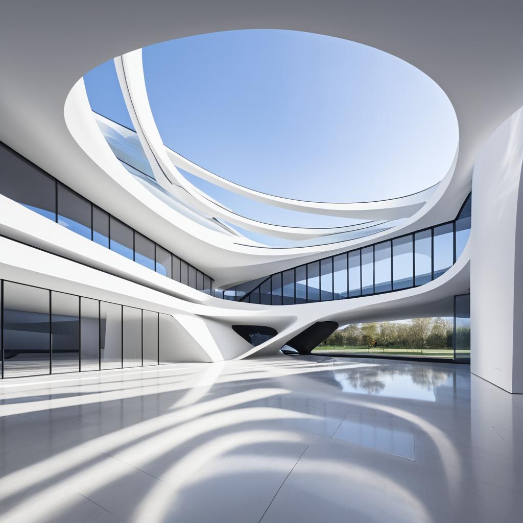 Contemporary Museum Entrance by Zaha Hadid