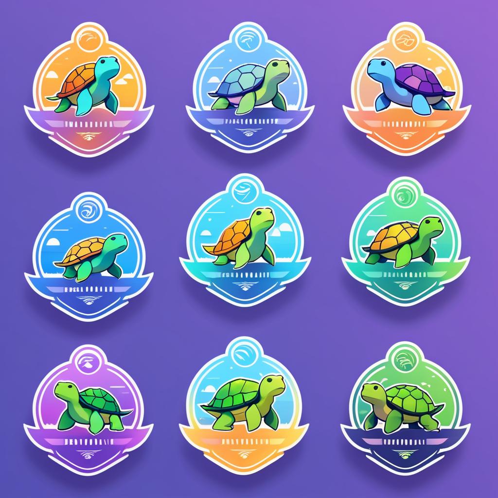 Playful and Heroic Turtle Twitch Badges