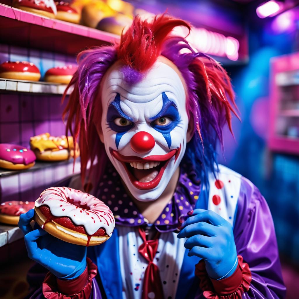 Terrifying Clown Haunts Midnight Donut Shop