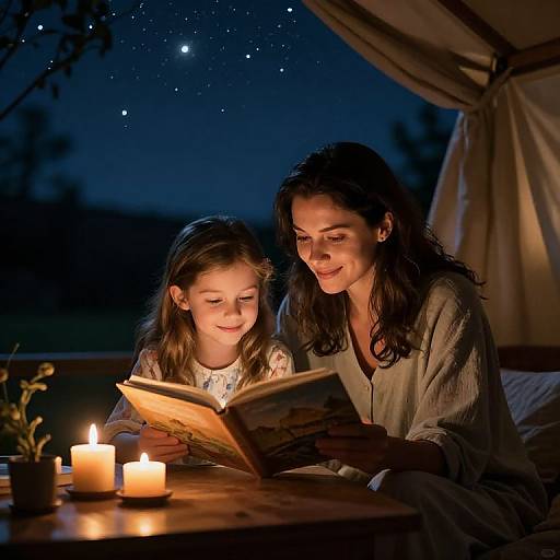 Mother Daughter Bedtime Story Moment