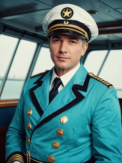 Man in Ship Captain Costume