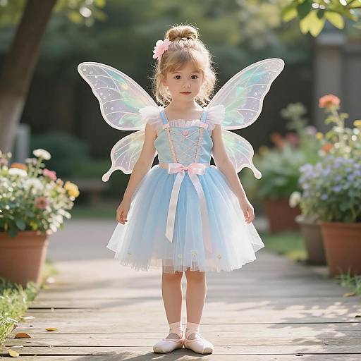 Young Girl in Spring Fairy Costume