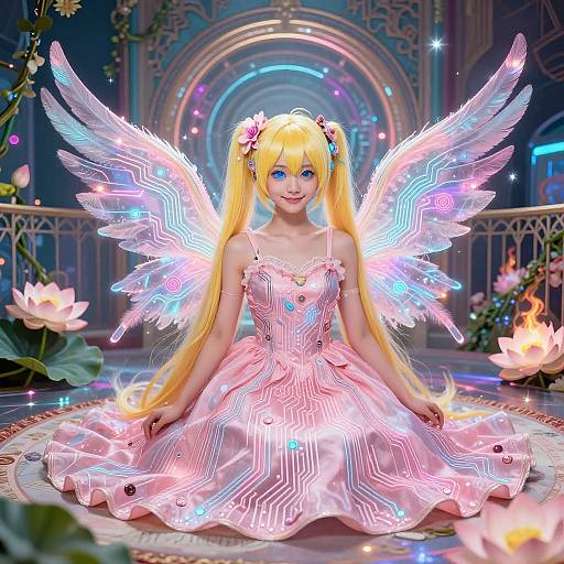 Cyberpunk Electronic Circuit Dress