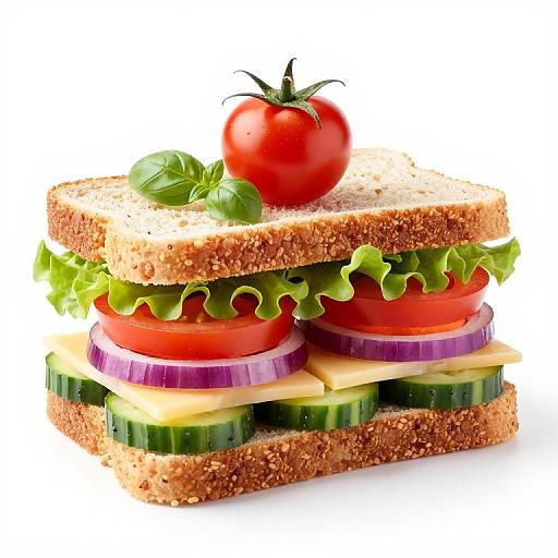 Vibrant Vegetable Sandwich Composition