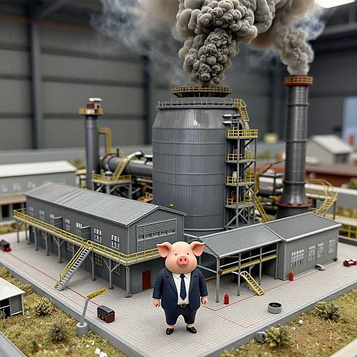 Capitalist Pig Figurine by Factory Model