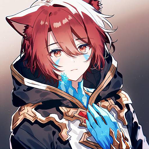 Illustration of Crystal exarch, final fantasy in the style of Migolu