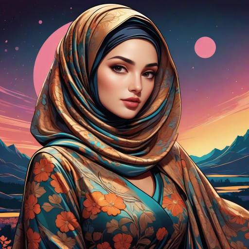 Elegant Arab Woman in Vintage Glamour