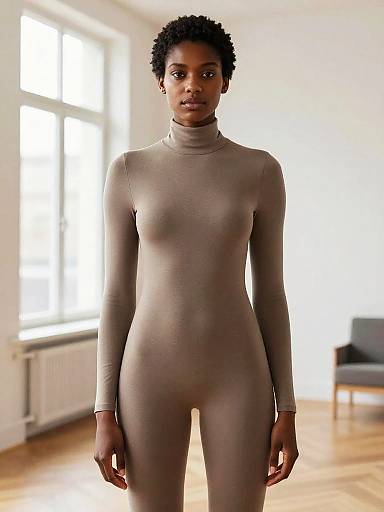 Minimalist Fashion Portrait Confident Black Woman