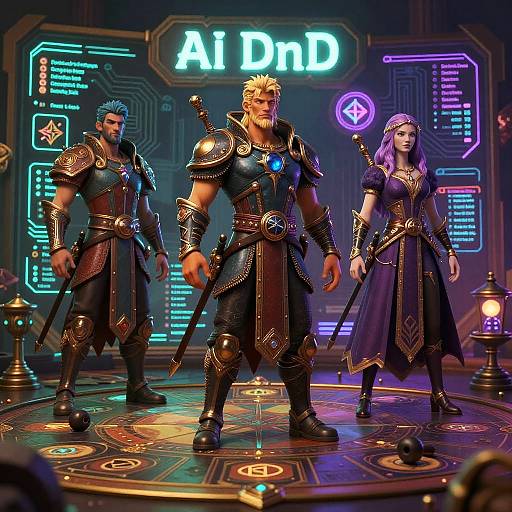 AI DnD 3D Character Generator Display