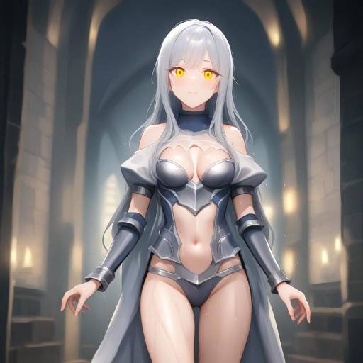 Heroic Girl in Cosplay Armor