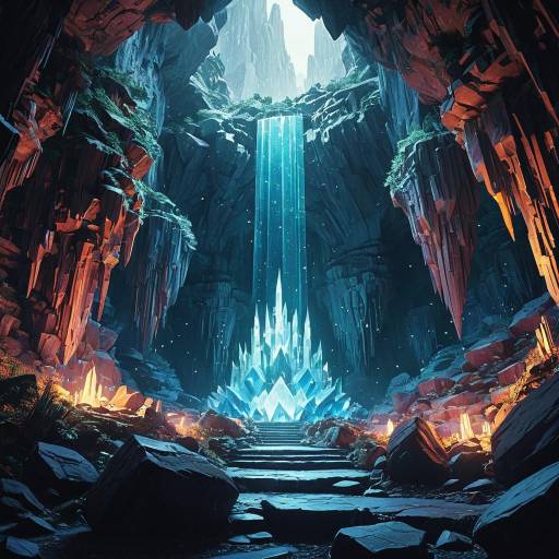 Enchanted Crystal Cavern Matte Painting