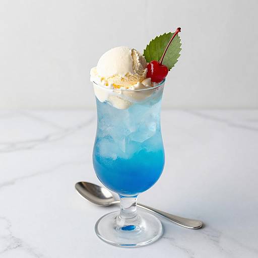Refreshing Blue Gradient Ice Drink Delight