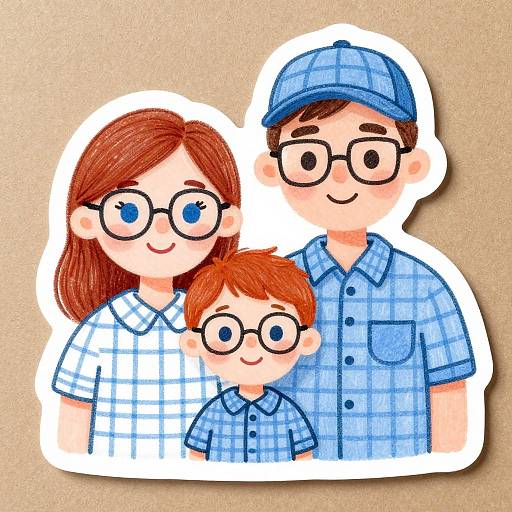 Realistic Family Portrait Sticker